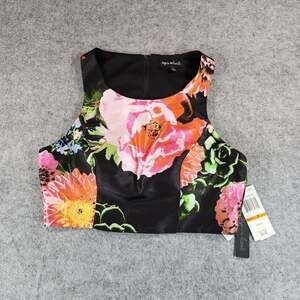 Sequin Hearts Floral Crop Top Juniors Size 7 Grarden Collection NWT